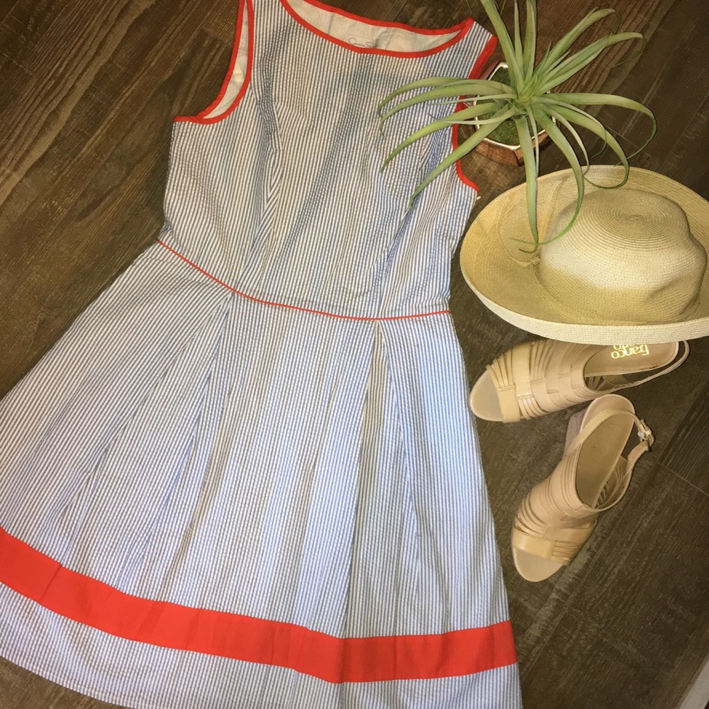Seersucker, lined dress, size 8